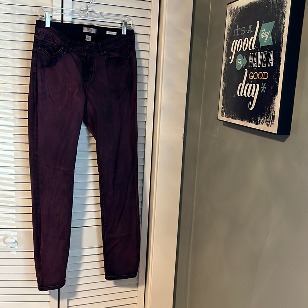 Burgundy boho skinny jeans from Vintage America